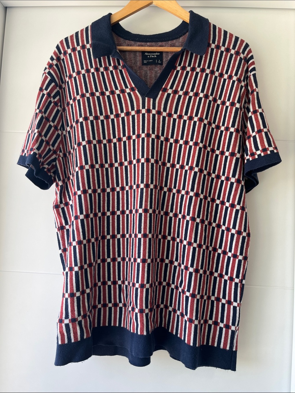 Abercrombie & Fitch Short-Sleeve Geometric Polo
